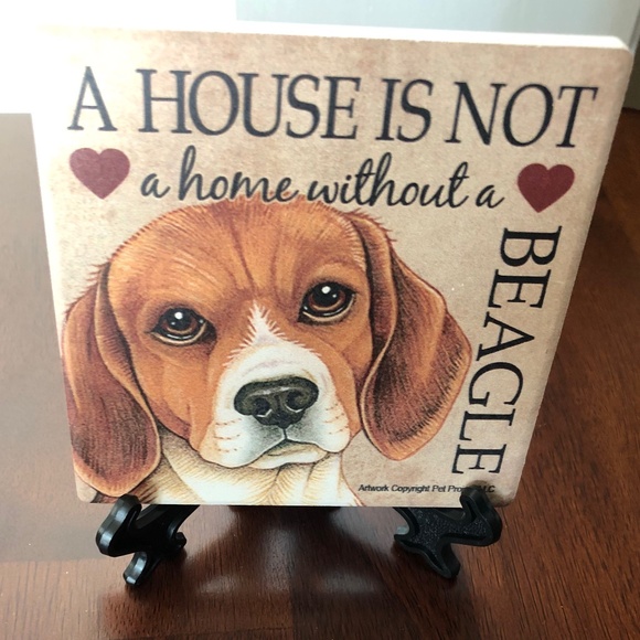 Beagle dog coaster trivet art decor - Picture 1 of 4